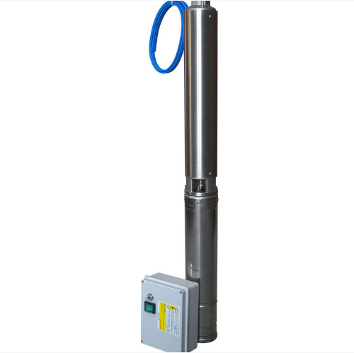 Pompe Immergée Monophasé 220v 4" Gros Débit 2.2kw - 7.5 M3/h à 7 Bars Avec Coffret De Démarrage